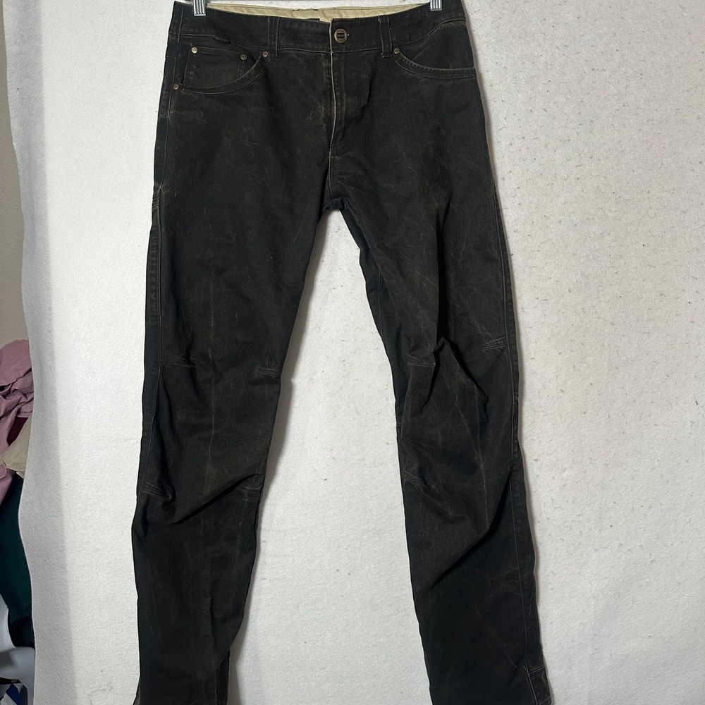 Kuhl Rydr Mens 33x36 meas 33x35 Articulated Canvas Pants Dark Brown workwear